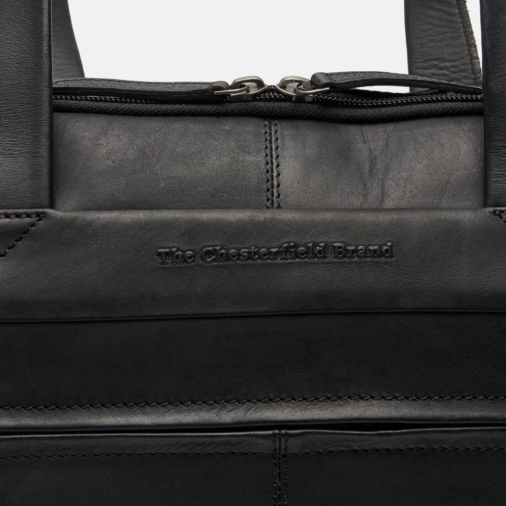 Chesterfield Ryan laptoptas 17 inch cognac